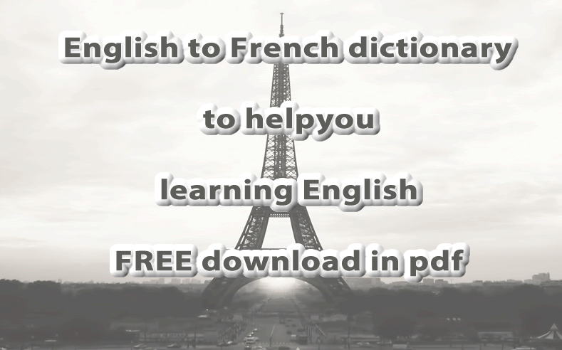 English to french with the words translated into french to help you learning English 