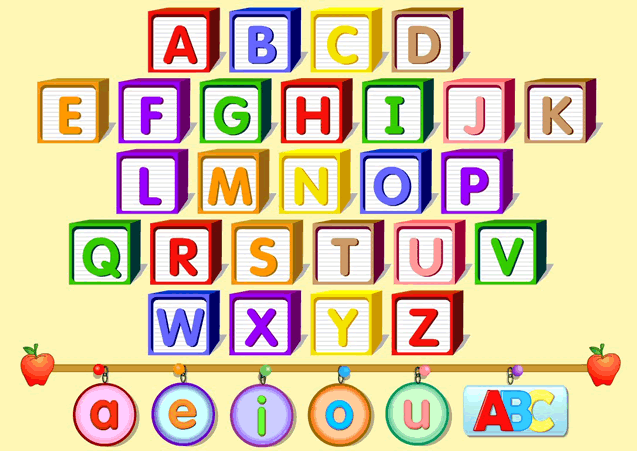 Learning the alphabet using words and pictures