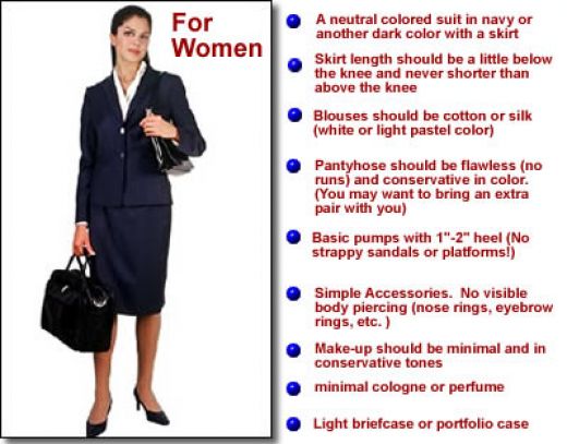 how women dress for a job interview