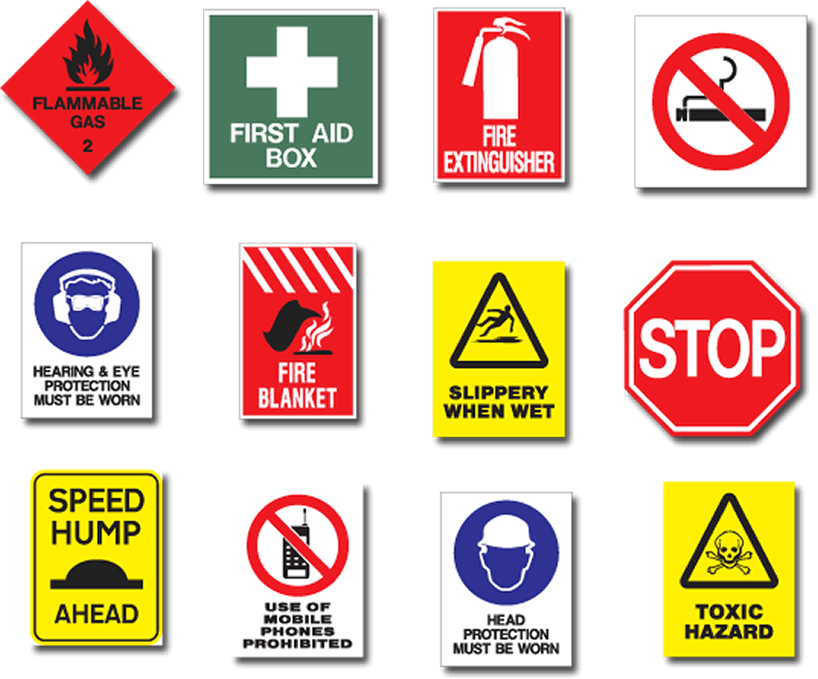 Learning about health and safety signs 