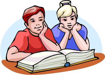 2 Friends helping each other study for a test conversation