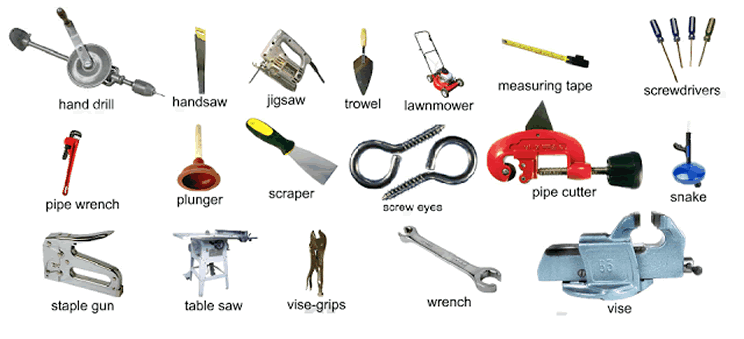 Tools you can find in a workshop to do jobs around the home