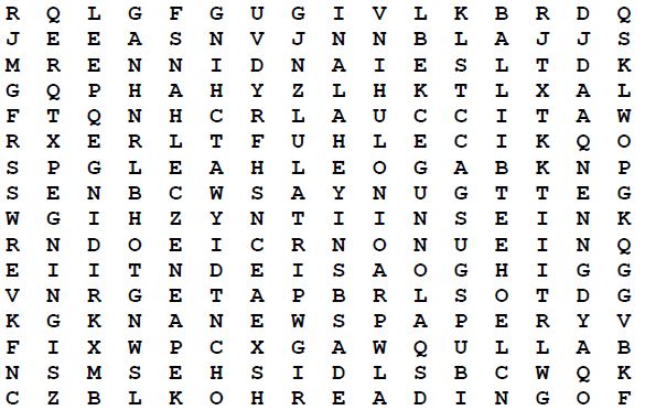 action verb word search exercise