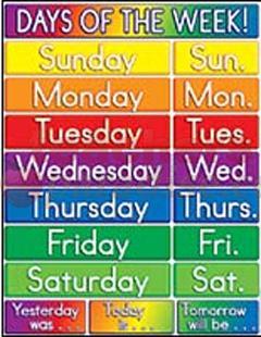 days of the week 