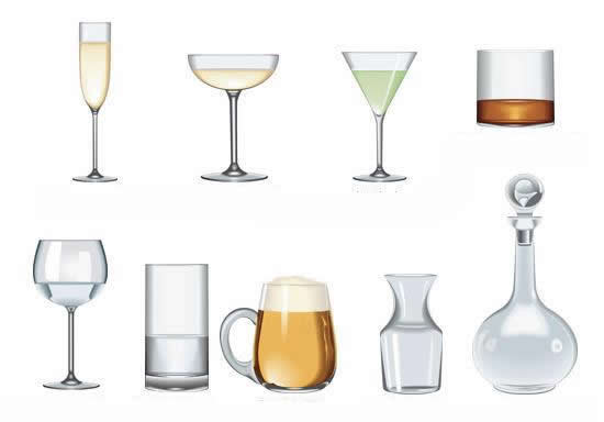 Exercise on drinking glasses
