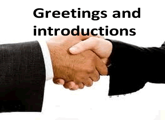 Learning about greetings and introductions