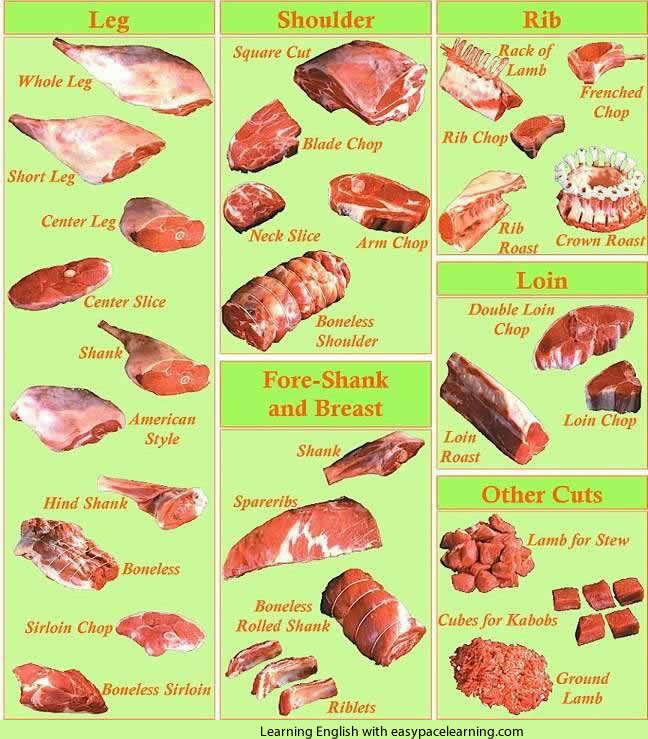Learning about different parts of meat